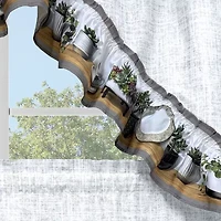 Achim 3-pc. Rod Pocket Kitchen Curtains & Drapes Window Set