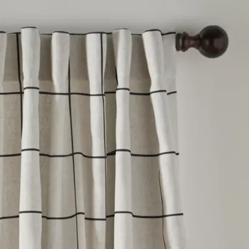 Elrene Home Fashions Brighton Rod Pocket Back Tab Energy Saving Blackout Single Curtain Panel