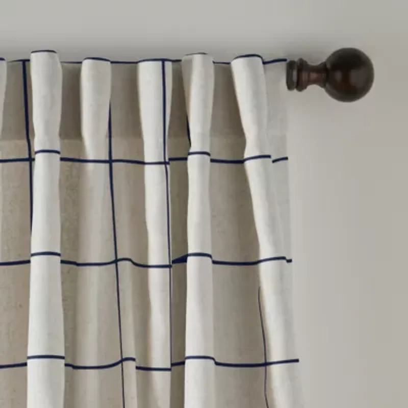 Elrene Home Fashions Brighton Rod Pocket Back Tab Energy Saving Blackout Single Curtain Panel