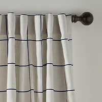 Elrene Home Fashions Brighton Rod Pocket Back Tab Energy Saving Blackout Single Curtain Panel