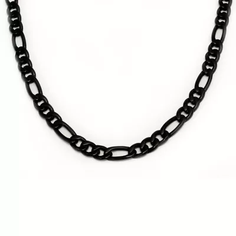Mens Black Stainless Steel Chain Necklace