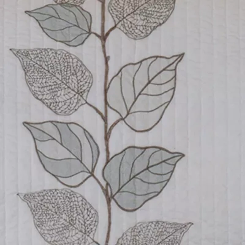 Madison Park Rochelle 6-Pc Embroidered Leaf Quilt Set With Throw Pillows