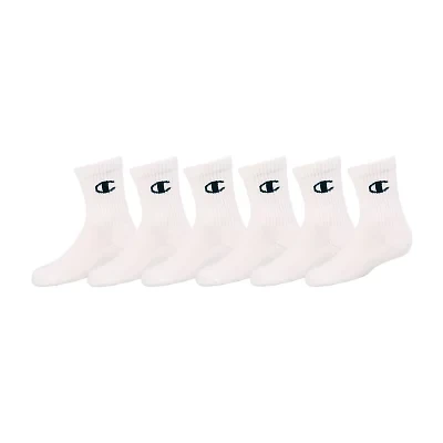 Champion Big Kid Boys 6 Pair Crew Socks