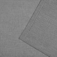Nicole Miller Faux Linen Slub Back Tab Light-Filtering Set of 2 Curtain Panel