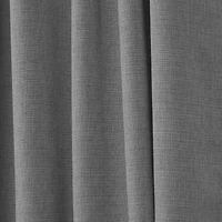 Nicole Miller Faux Linen Slub Back Tab Light-Filtering Set of 2 Curtain Panel