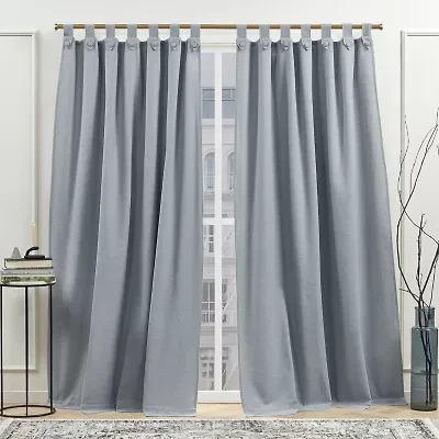 Nicole Miller Peterson Tab Top Light-Filtering Set of 2 Curtain Panel