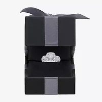(I / I1) Womens 1 CT. T.W. Lab Grown White Diamond 10K White Gold Bridal Set