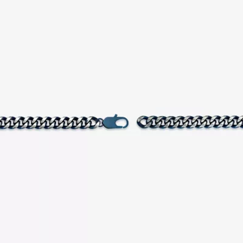 Mens Stainless Steel Inch Curb Chain Necklace