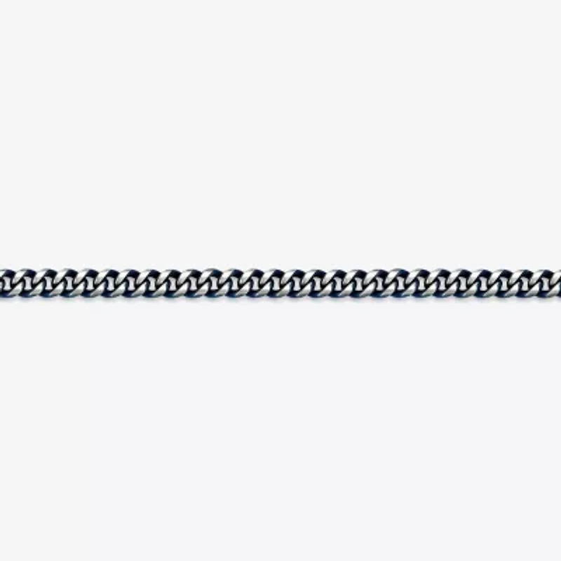 Mens Stainless Steel Inch Curb Chain Necklace