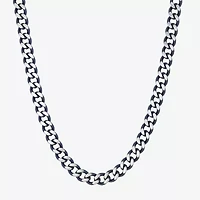 Mens Stainless Steel 24 Inch Curb Chain Necklace