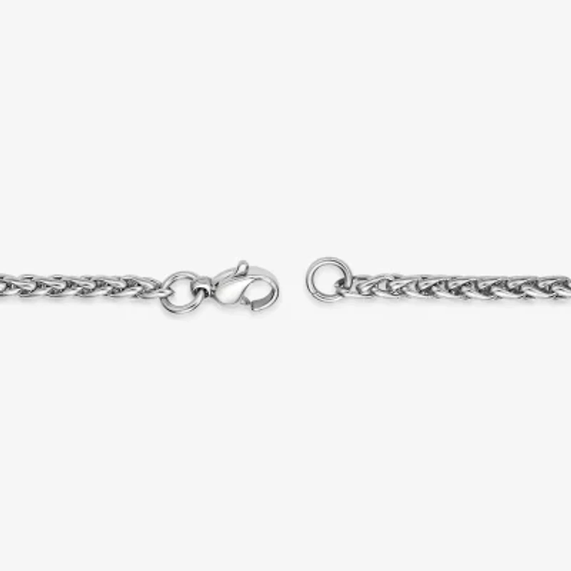 Mens Stainless Steel 3mm Wheat Chain