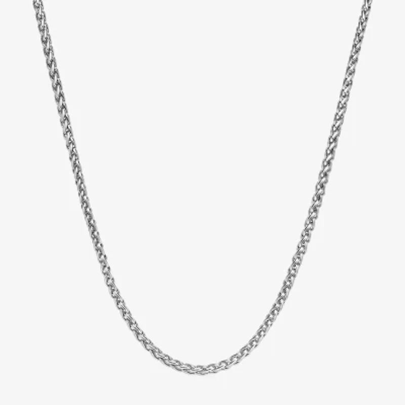 Mens Stainless Steel 3mm Wheat Chain