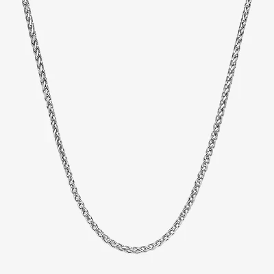 Mens Stainless Steel 3mm Wheat Chain