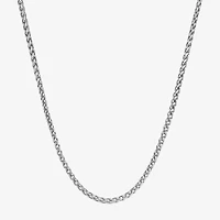 Mens Stainless Steel 3mm Wheat Chain