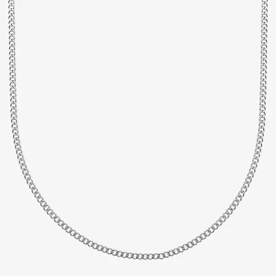 Mens Stainless Steel 18" 2mm Curb Chain