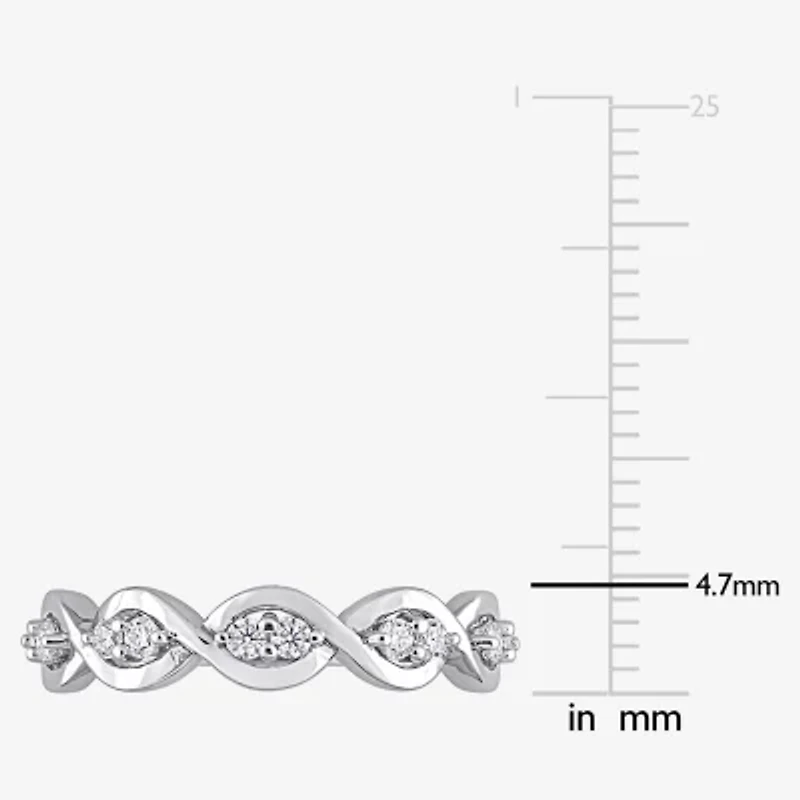 Womens / CT. T.W. Lab Created White Moissanite Sterling Silver Wedding Band