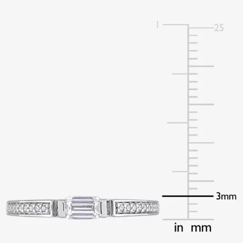 Womens / CT. T.W. Lab Created White Moissanite Sterling Silver Wedding Band