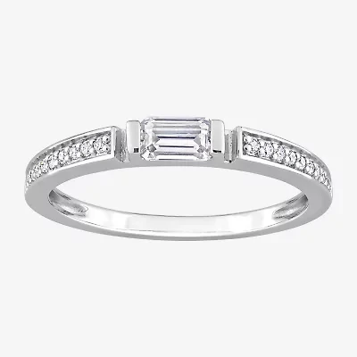 Womens / CT. T.W. Lab Created White Moissanite Sterling Silver Wedding Band