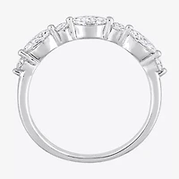 Womens 1/ CT. T.W. Lab Created White Moissanite Sterling Silver Wedding Band