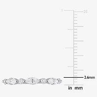 Womens 1/ CT. T.W. Lab Created White Moissanite Sterling Silver Wedding Band