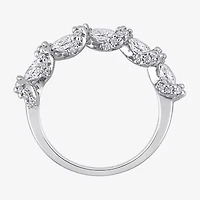 Womens 1 1/4 CT. T.W. Lab Created White Moissanite Sterling Silver Wedding Band