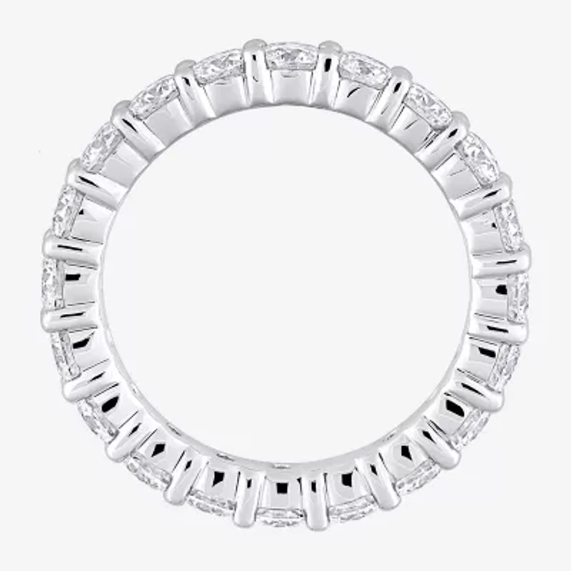 Womens 3MM 2 1/2 CT. T.W. Lab Created White Moissanite Sterling Silver Eternity Wedding Band