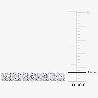 Womens 3MM 2 1/2 CT. T.W. Lab Created White Moissanite Sterling Silver Eternity Wedding Band
