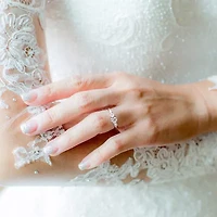 Womens Lab Created White Moissanite Sterling Silver 3-Stone Engagement Ring