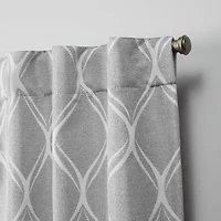 Nicole Miller Circuit Back Tab Light-Filtering Set of 2 Curtain Panel