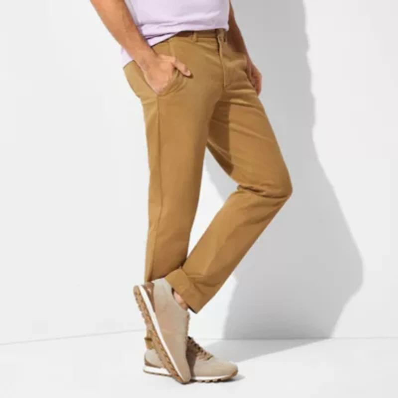 St. John's Bay Temp Flex Mens Slim Fit Flat Front Pant