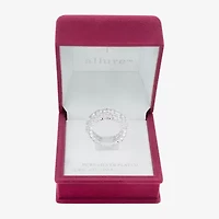 Sparkle Allure Stackable Womens Cubic Zirconia Pure Silver Over Brass Eternity Bridal Set