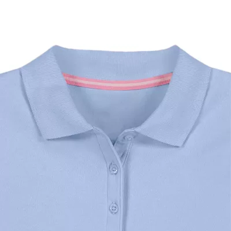 IZOD Little & Big Kid Girls Short Sleeve Regular Fit Polo Shirt