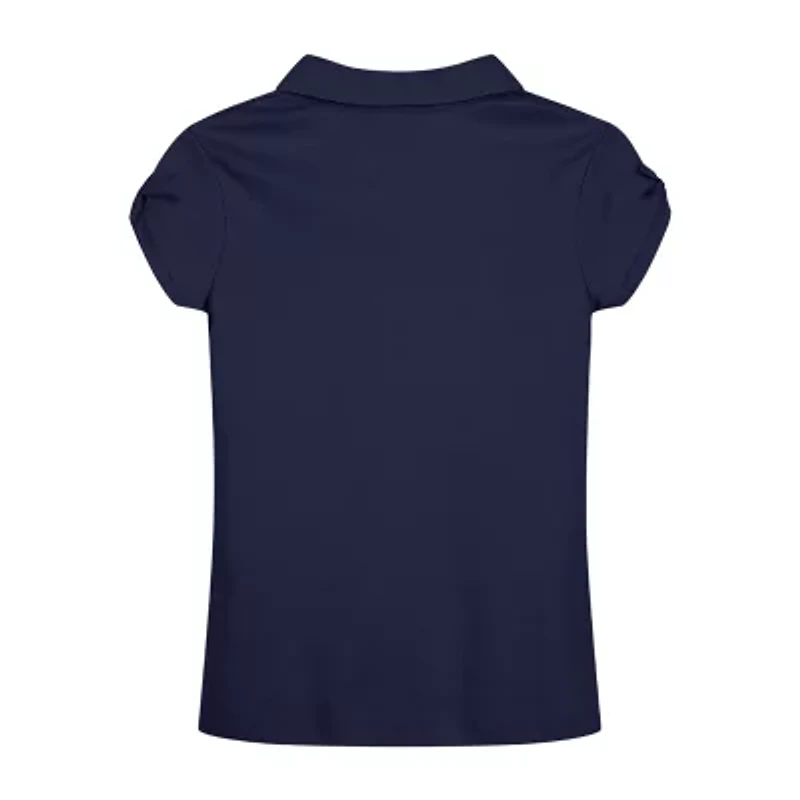 IZOD Little & Big Kid Girls Short Sleeve Regular Fit Stretch Fabric Polo Shirt