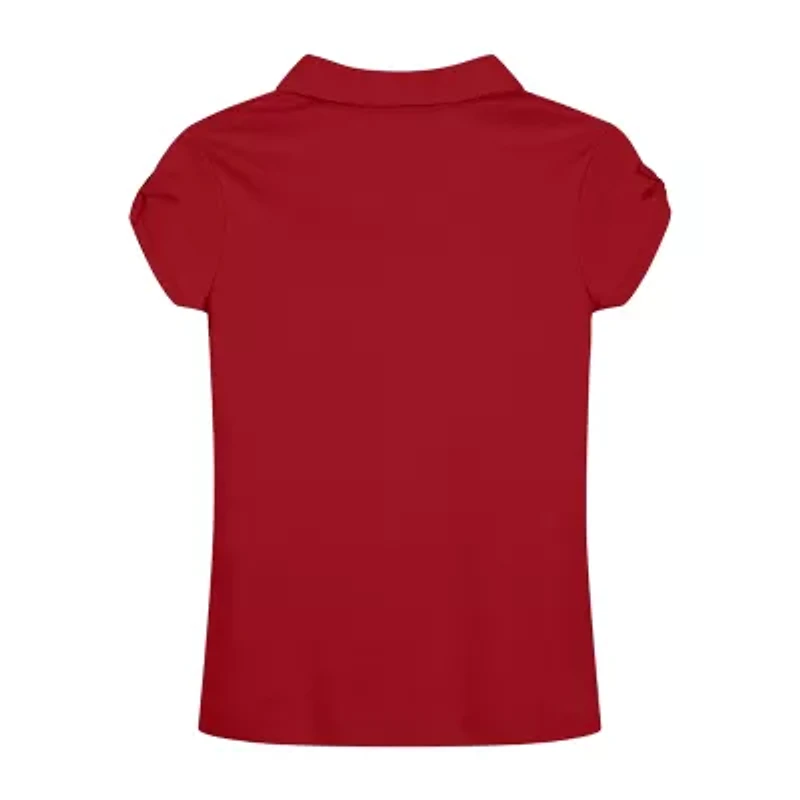 IZOD Little & Big Kid Girls Short Sleeve Regular Fit Stretch Fabric Polo Shirt