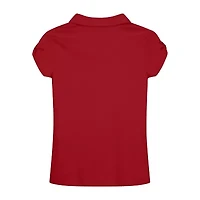 IZOD Little & Big Kid Girls Short Sleeve Regular Fit Stretch Fabric Polo Shirt