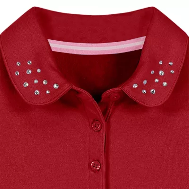 IZOD Little & Big Girls Short Sleeve Stretch Polo Shirt