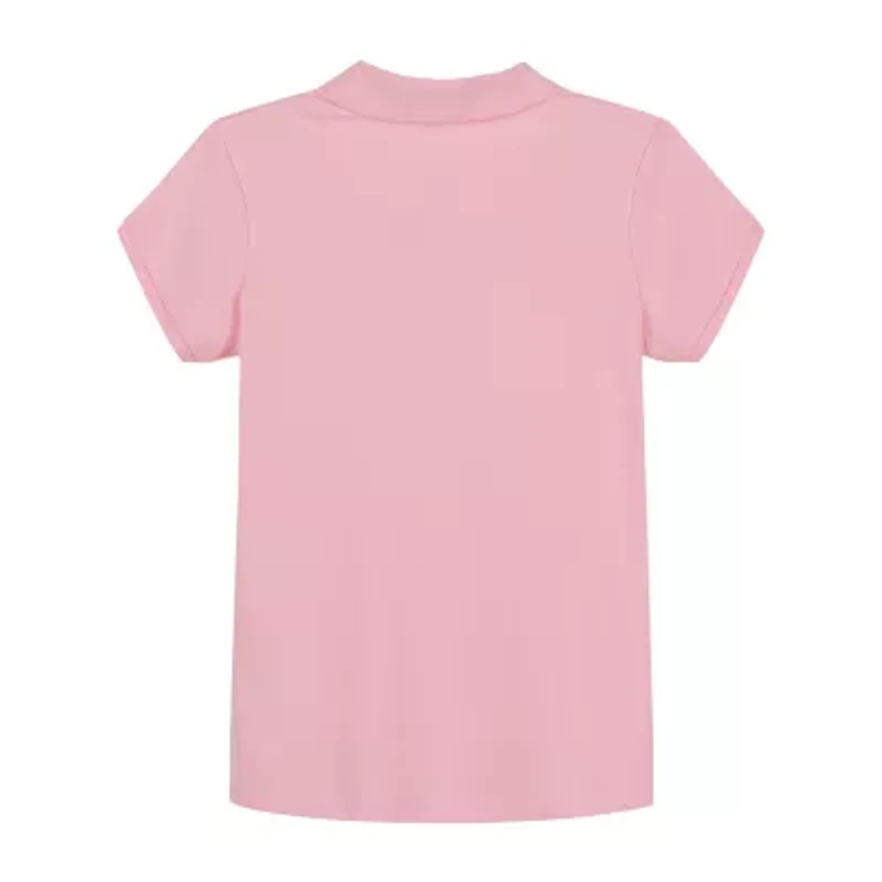 IZOD Little & Big Kid Girls Short Sleeve Regular Fit Polo Shirt