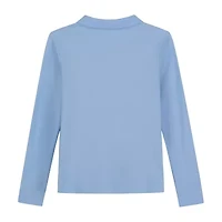 IZOD Little & Big Kid Girls Long Sleeve Regular Fit Stretch Fabric Polo Shirt