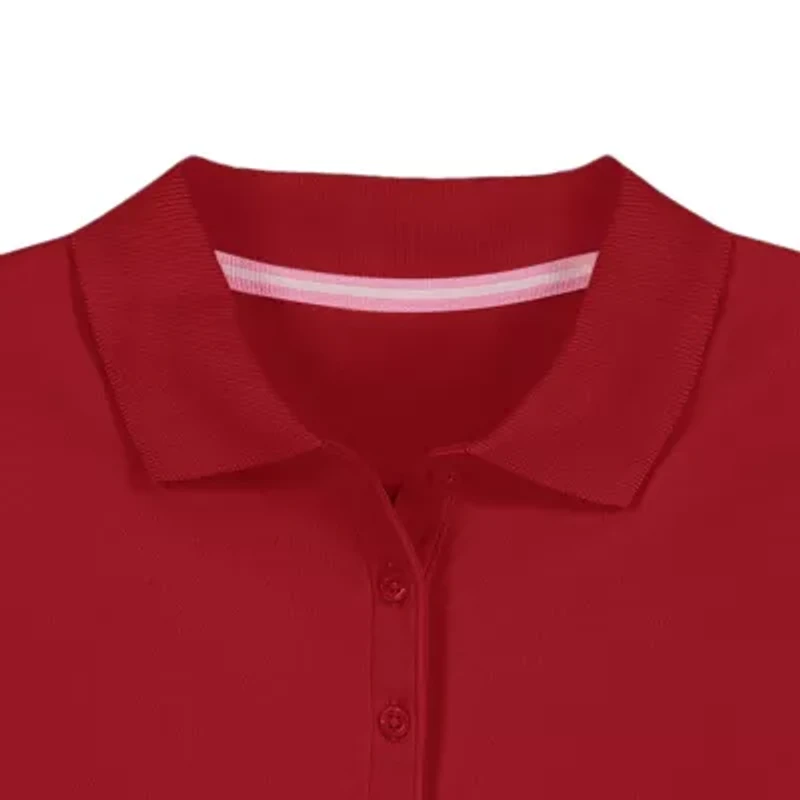 IZOD Little & Big Kid Girls Long Sleeve Regular Fit Stretch Fabric Polo Shirt