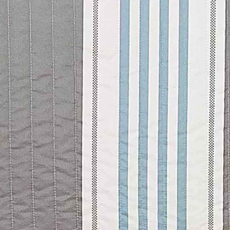 Linery Coastal Stripe Reversible Quilt Set