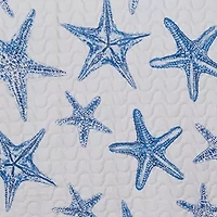 Linery Blue Starfish Reversible Quilt Set
