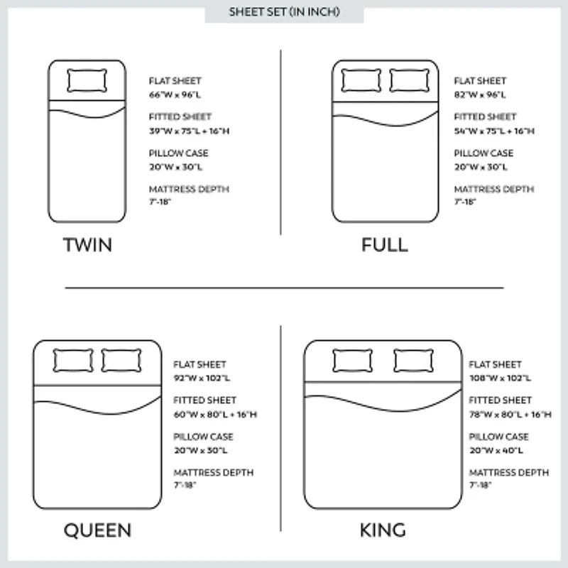 Aireolux 100% Cotton 600 Thread Count Ultra-Soft & Silky Wrinkle-Resistant Sheets Pillowcases