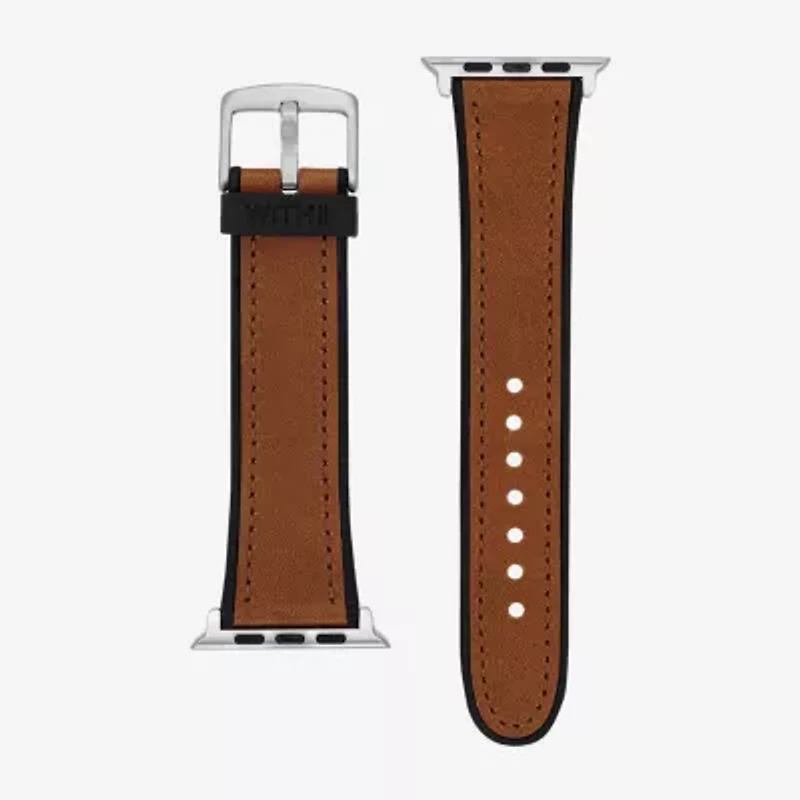 Withit Apple Compatible Unisex Adult Brown Leather Watch Band Wi/T-Asl44-009-01-Bx-01