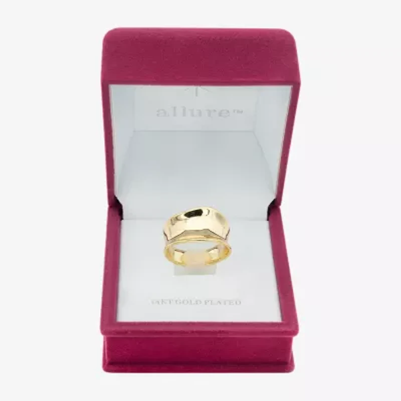 Sparkle Allure Womens 6MM 14K Gold Over Brass Band
