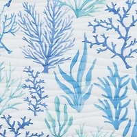 Linery Blue Coral Reversible Quilt Set