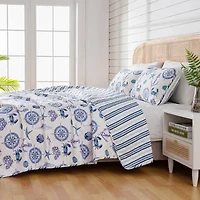 Linery Nautical Reversible Reversible Quilt Set
