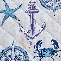 Linery Nautical Reversible Reversible Quilt Set