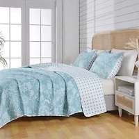 Linery Delicate Floral Reversible Quilt Set