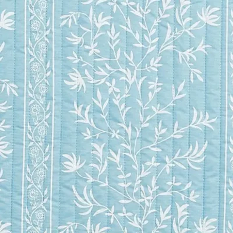 Linery Floral Striped Reversible Quilt Set
