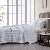 Linery Delicate Stripes Reversible Quilt Set